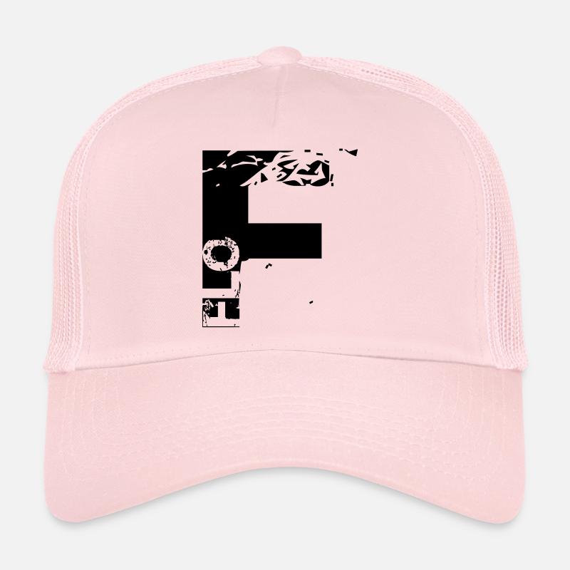 F wie Flo - Trucker Cap - Hellrosa