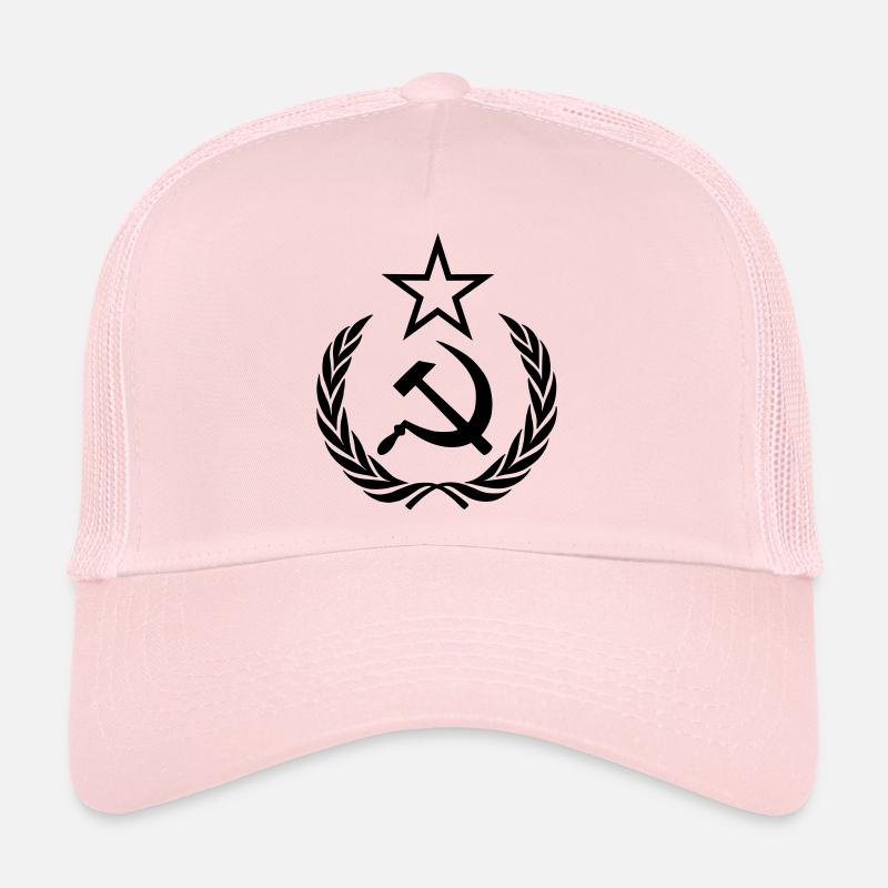 Hammer und Sichel im Ehrenkranz - Trucker Cap - Hellrosa