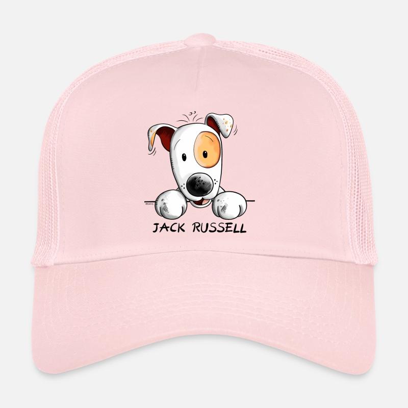 Funny Jack Russell Comic - Casquette trucker  - rose pâle