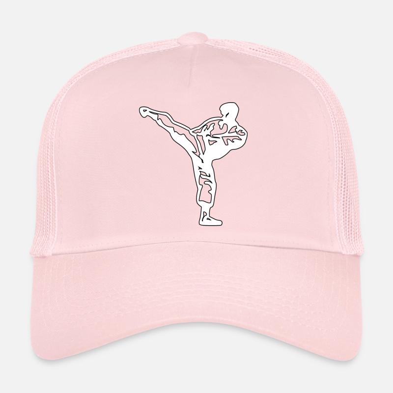 Karate White - Trucker Cap - pale pink