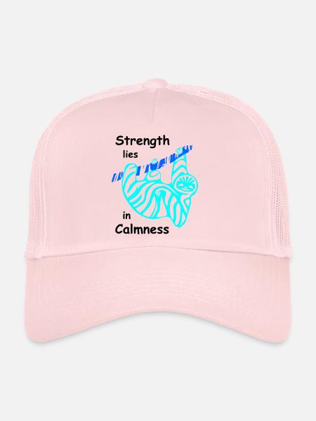 Sloth Calmness - Trucker Cap - pale pink - Front