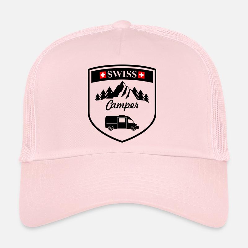Schweizer Wohnmobil schwarz Trucker Cap