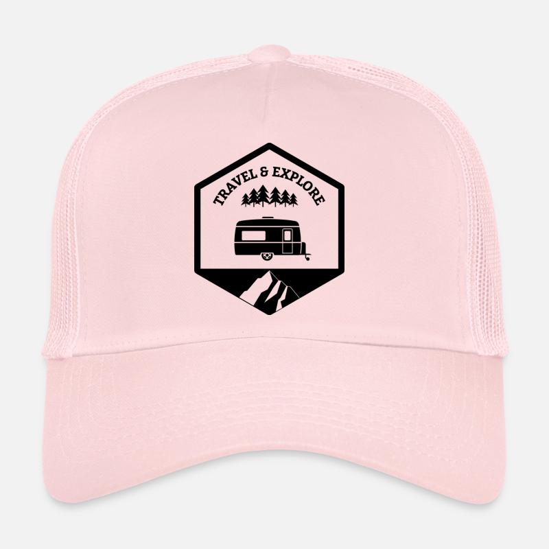 Caravane Travel and explore noir Casquette trucker 