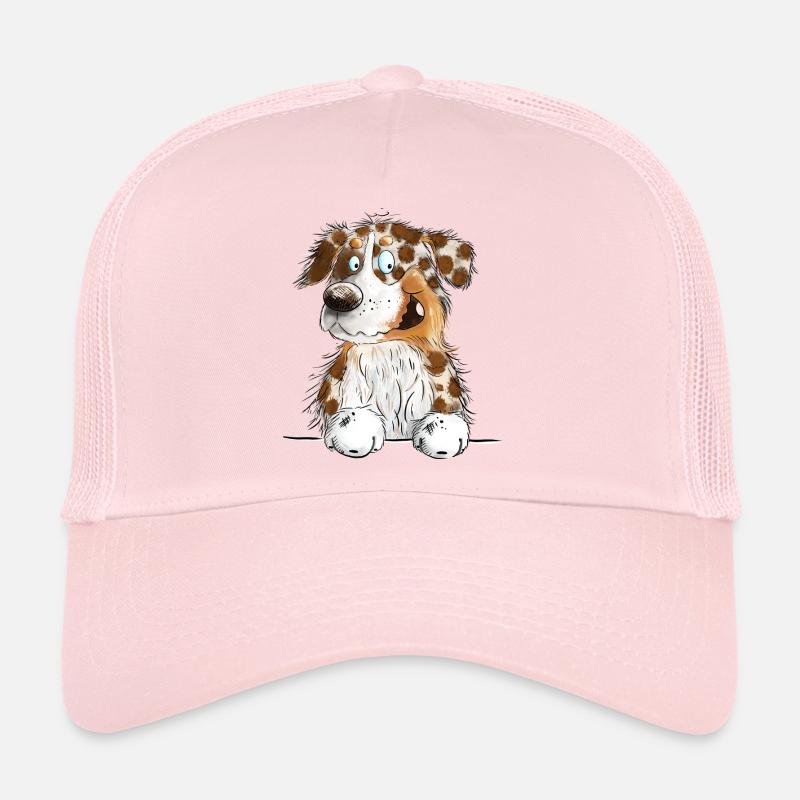 Funny Australian Shepherd Red Merle Trucker Cap
