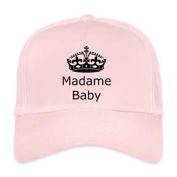 Madame Baby mit Krone - Trucker Cap - Hellrosa - Vorne