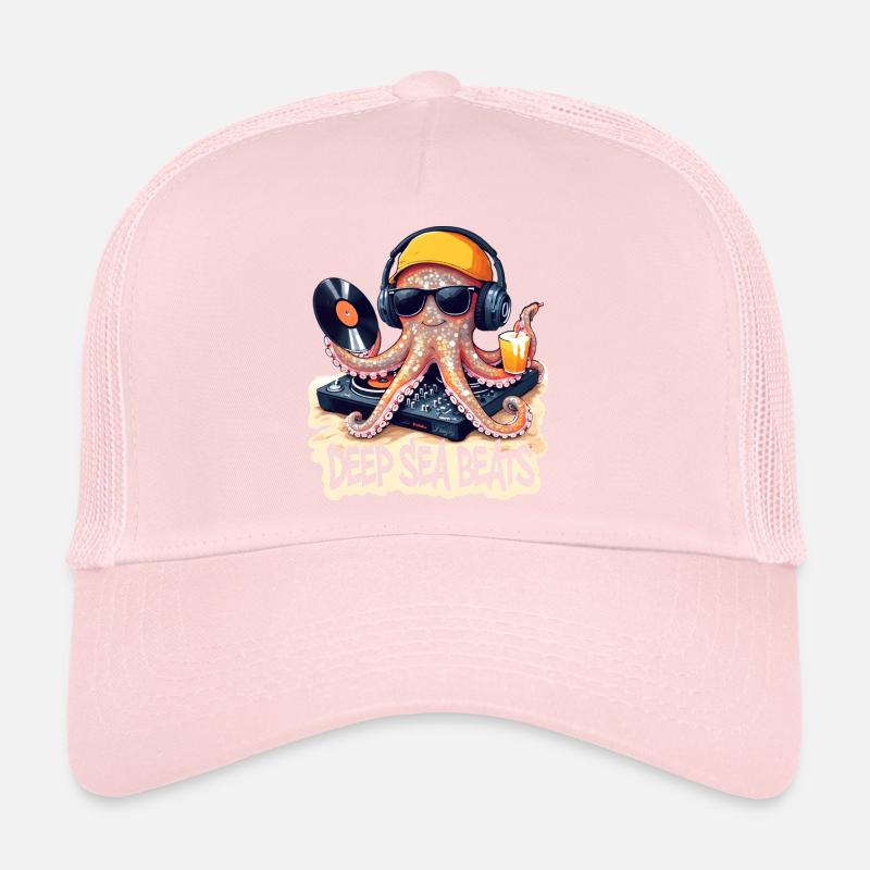 Deep Sea Beats – DJ Octopus 🐙 Trucker Cap