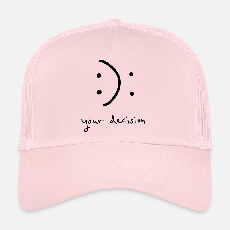 Lächeln oder nicht lächeln - Deine Entscheidung - Trucker Cap - Hellrosa