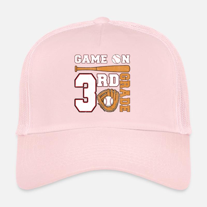 Game On 3rd Grade Baseball Back to School Fun Trucker Cap