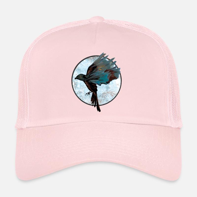 Fantasy bird illustration with color explosion Trucker Cap