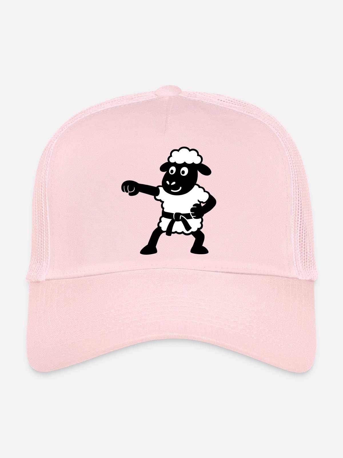 Karaté Mouton - Casquette trucker - rose pâle - Devant