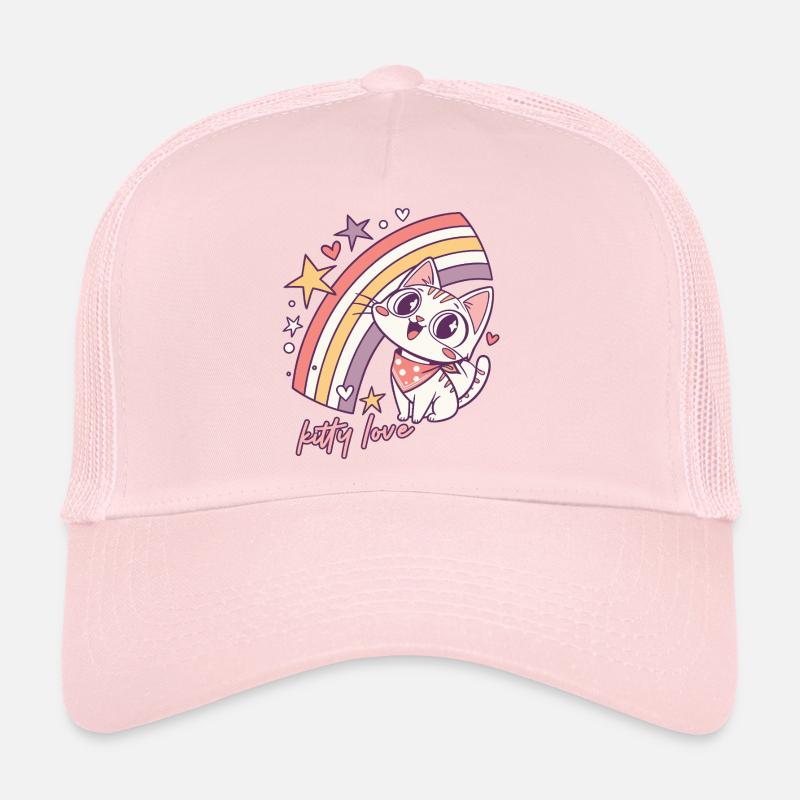 Kitty Love Regenbogenkatze Illustration Trucker Cap