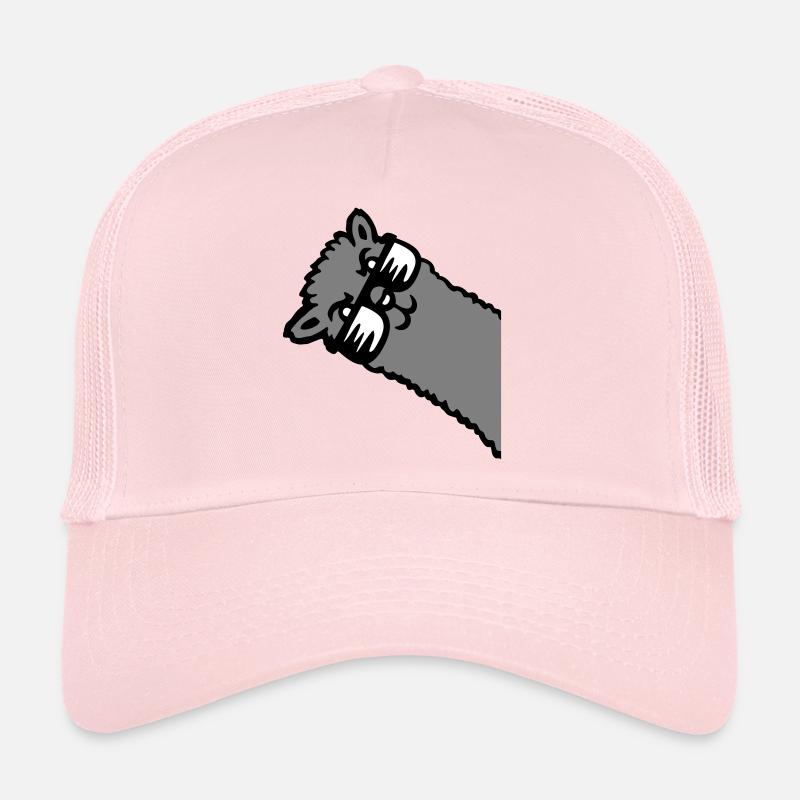 Lama Alpaga Tête Lunettes de Soleil Cool Gris Drôle Mignon Casquette trucker 