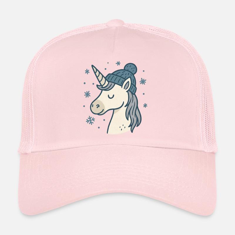 Winter unicorn with hat Trucker Cap