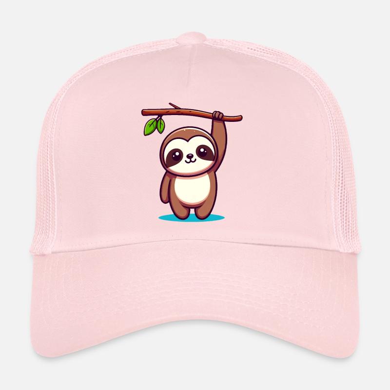 Paresseux mignon (bande dessinée Chibi) Casquette trucker 