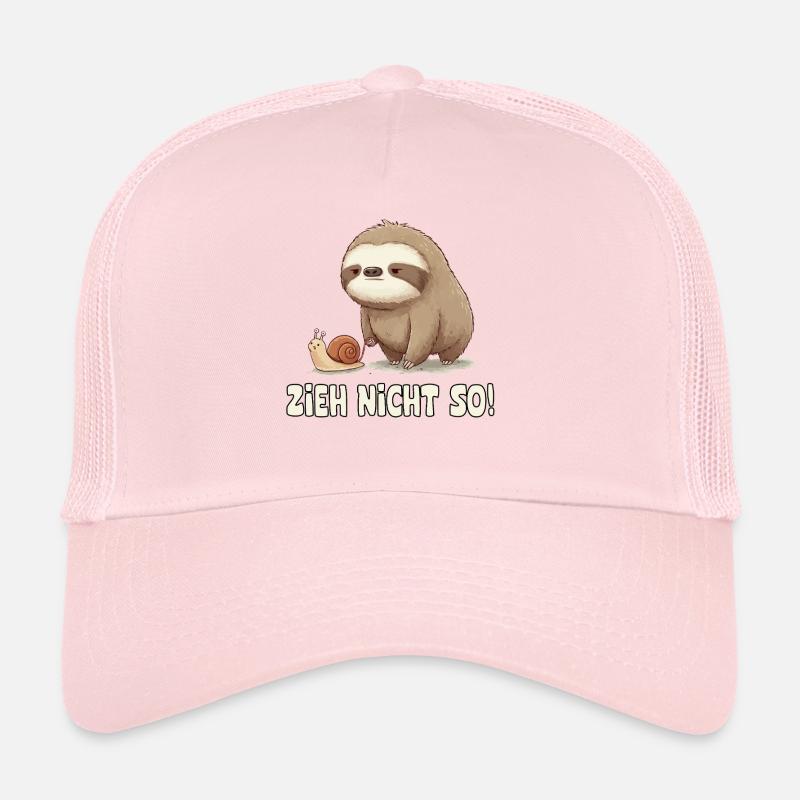 Ziehen Nicht So Sloth Cartoon Trucker Cap