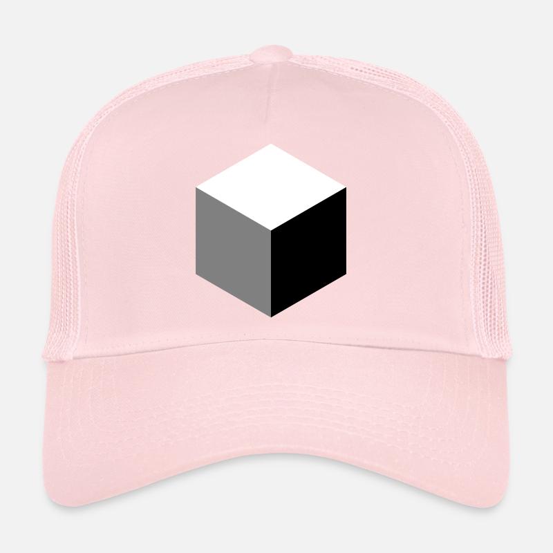 Geometric Cube Silhouette Trucker Cap