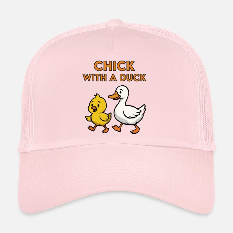 Poussin avec un canard Casquette trucker 