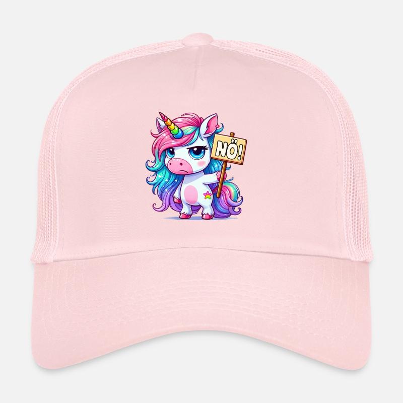 Regenbogen-Einhorn mit Nein-Schild Trucker Cap