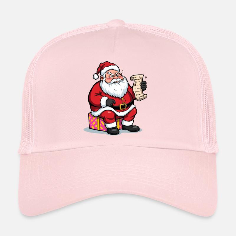 Santa Claus Humorous Checklist Trucker Cap