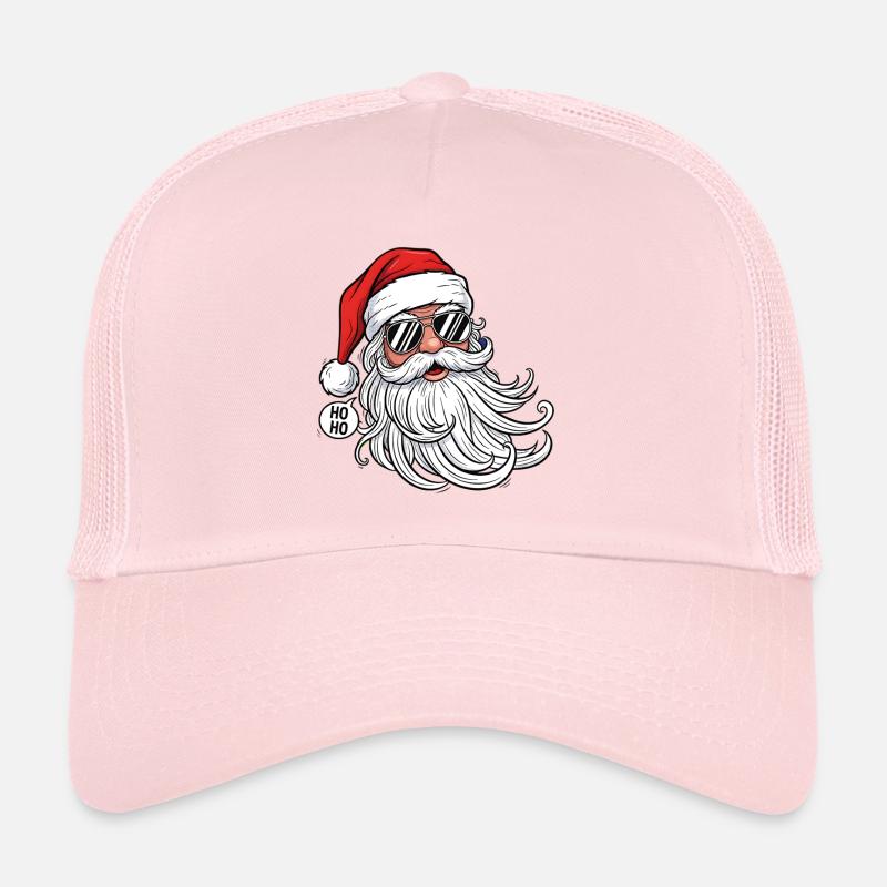 Cooler Santa Comic Kopf mit Sonnenbrille Trucker Cap