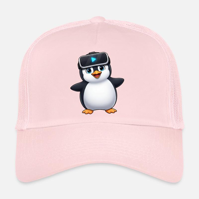 Jeu VR Penguin Virtual Reality Gamer Casquette trucker 