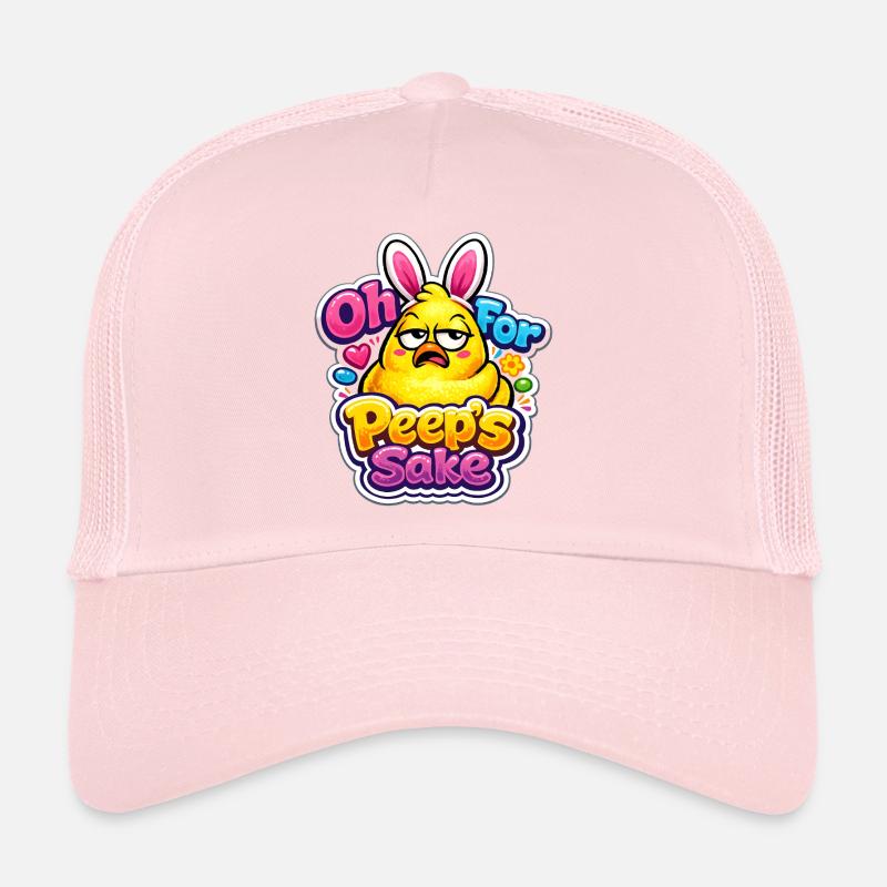 For Peeps Sake Happy Easter Easter Chick Vintage Trucker Cap