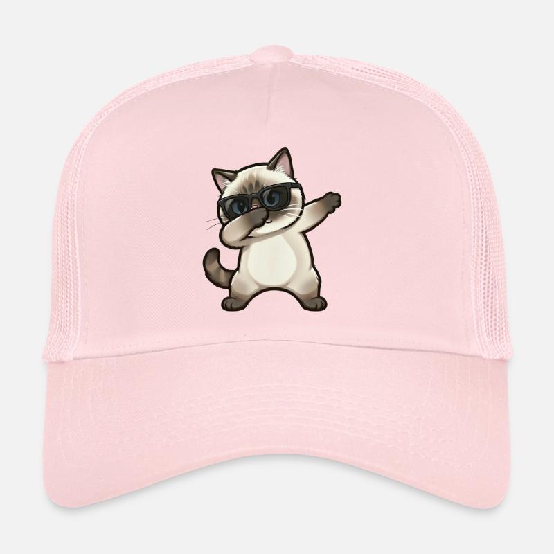 Dabbing Siamese Cat Trucker Cap