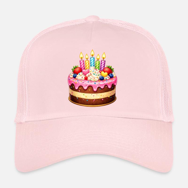 Geburtstagskuchen mit Kerzen Trucker Cap