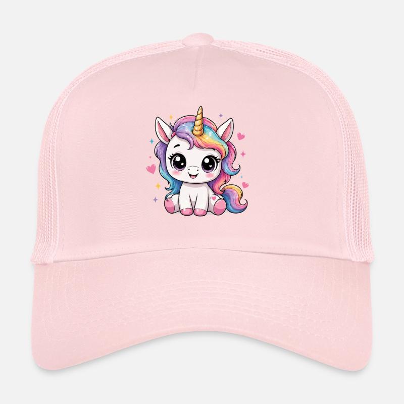 Licorne Kawaii Cheval Arc-en-ciel Casquette trucker 