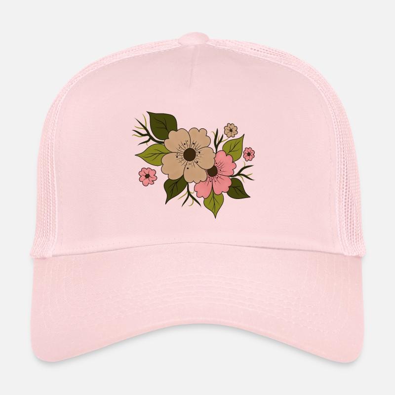 Fleur florale Casquette trucker 