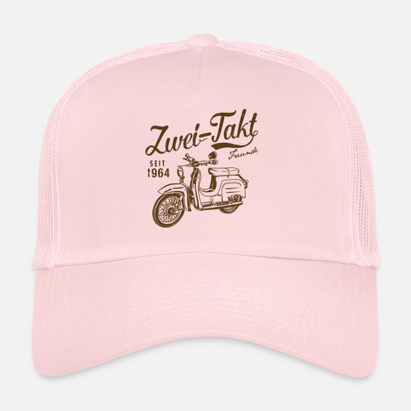 Simson Schwalbe Zweitakt Freunde - Trucker Cap - Hellrosa
