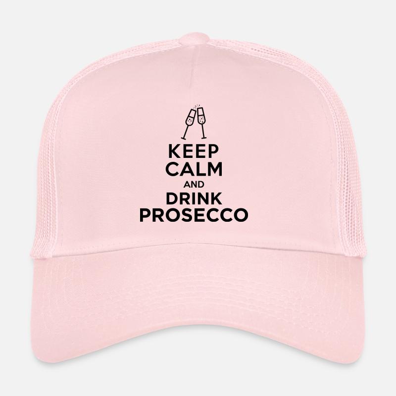 keepcalm prosecco black Trucker Cap