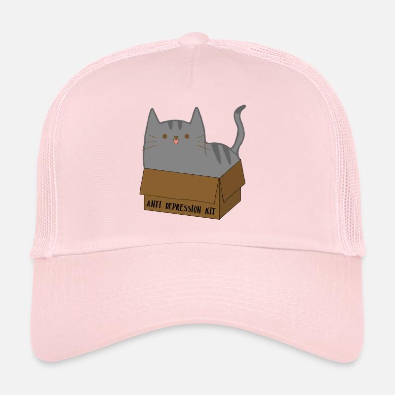 Toffee le chat dans une boîte Casquette trucker 