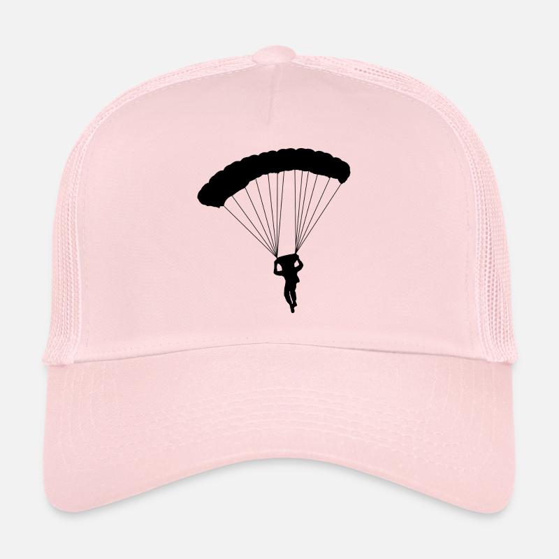 parachute parachuting skydiver - Casquette trucker  - rose pâle