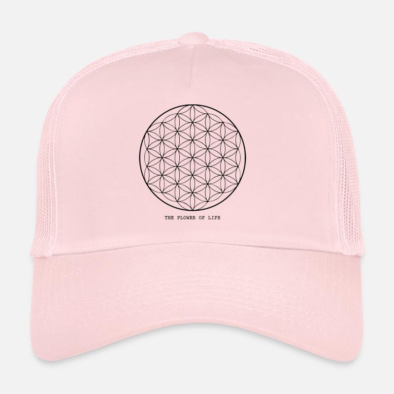 La fleur de la vie - Casquette trucker  - rose pâle