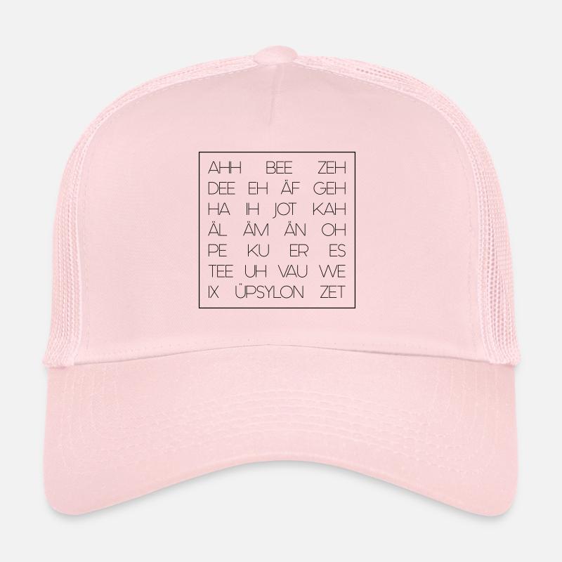 AHH BEE ZEH - Das Alpabet - Trucker Cap - Hellrosa