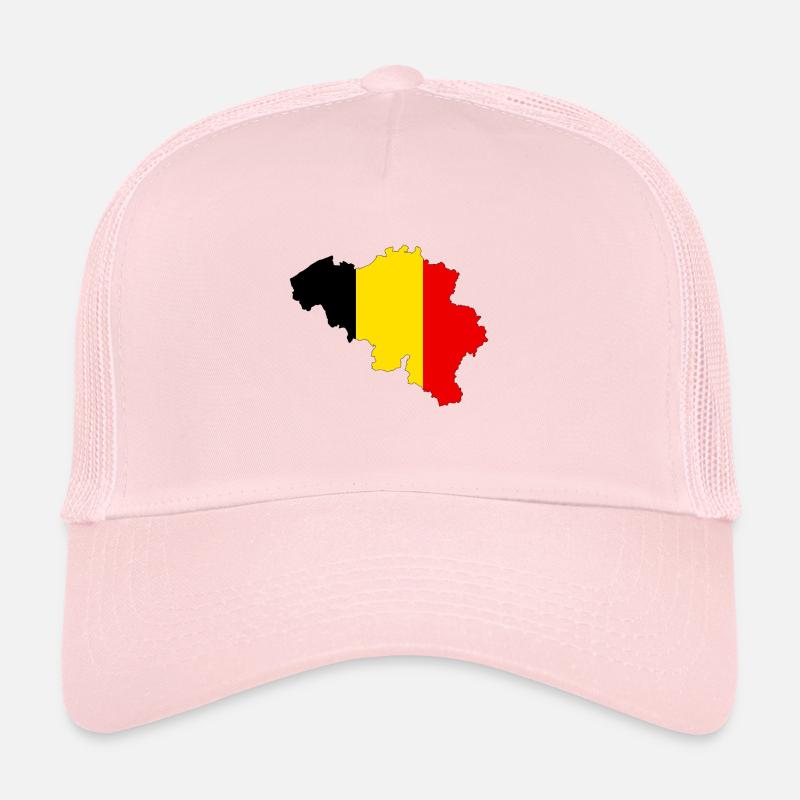 BELGIQUE - Casquette trucker - rose pâle