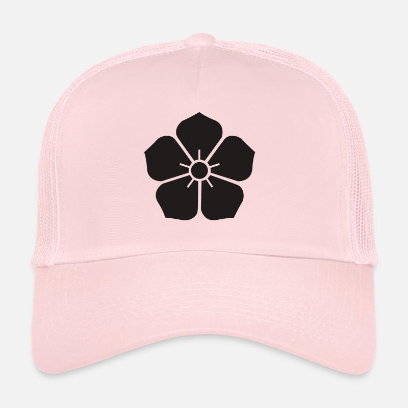 Symbole fleur - Casquette trucker  - rose pâle