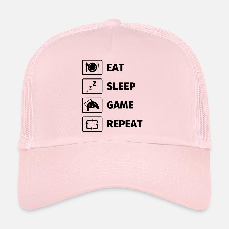 Eat Sleep Game Repeat Casquette trucker 