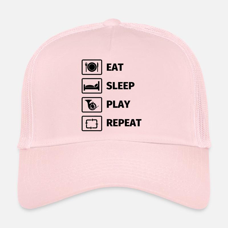 EAT SLEEP HORN REPEAT - Trucker Cap - Hellrosa