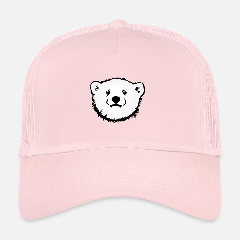 Eisbär Tiermotiv - Trucker Cap - Hellrosa