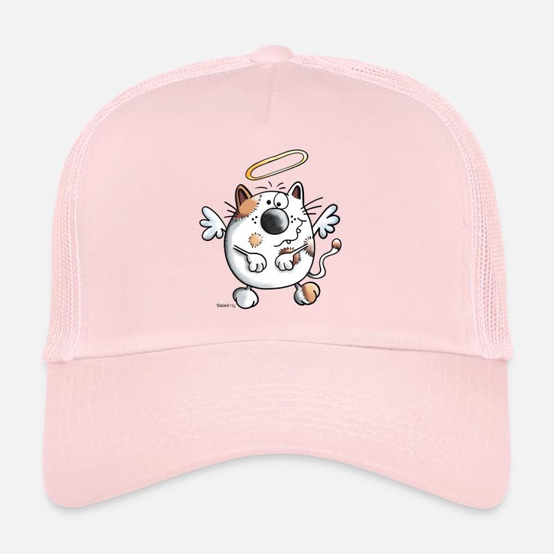 Schutzengel Katze Engel Cartoon  - Trucker Cap - Hellrosa