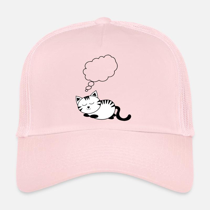 Katze KätzchenTier Comic personalisierbar Geschenk - Trucker Cap - Hellrosa