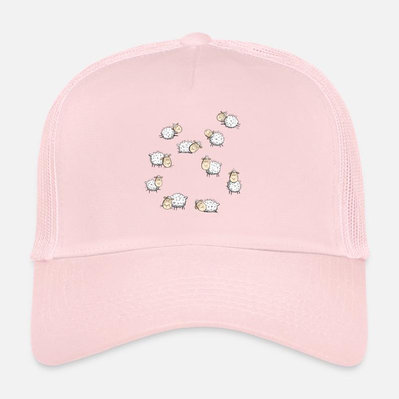 Small flock of sheep I Sheep I Sheep Comic Trucker Cap