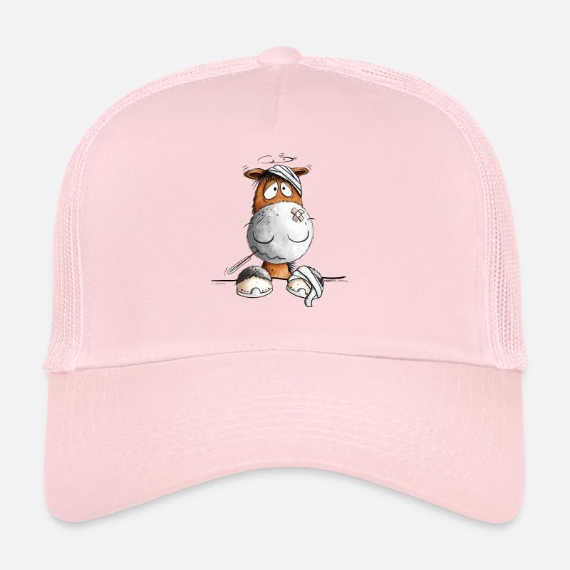 Krankes Pferd Mit Verband Ist Fix Und Pfertig - Trucker Cap - Hellrosa
