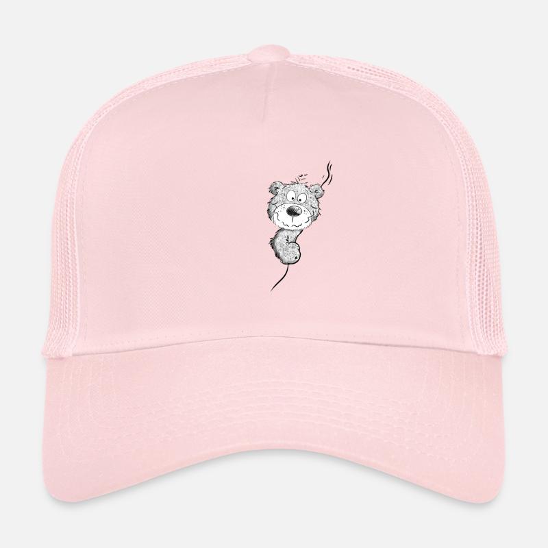 Kleiner Bär Zeichnung I Wildtier Comic - Trucker Cap - Hellrosa