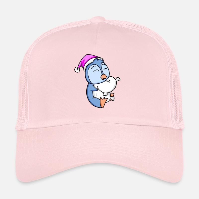 Penguin with pillow Trucker Cap