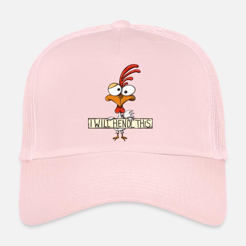 I will hendl this - Hahn, lustiger Spruch Trucker Cap