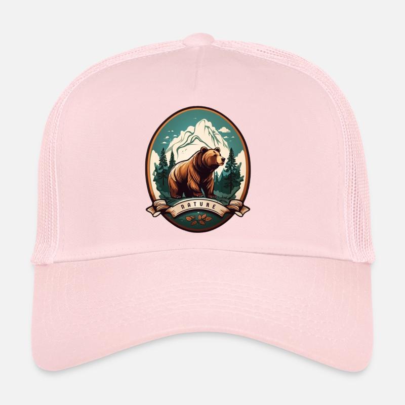 Habitant de la forêt ours brun Casquette trucker 