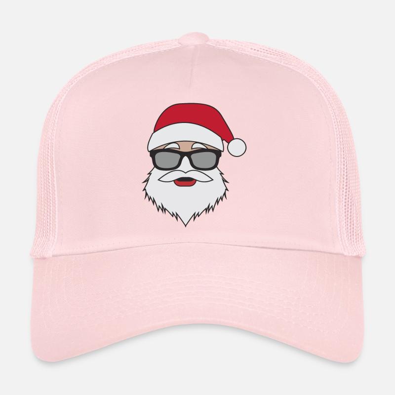 Lunettes de soleil drôles visage de Père Noël avec Casquette trucker 